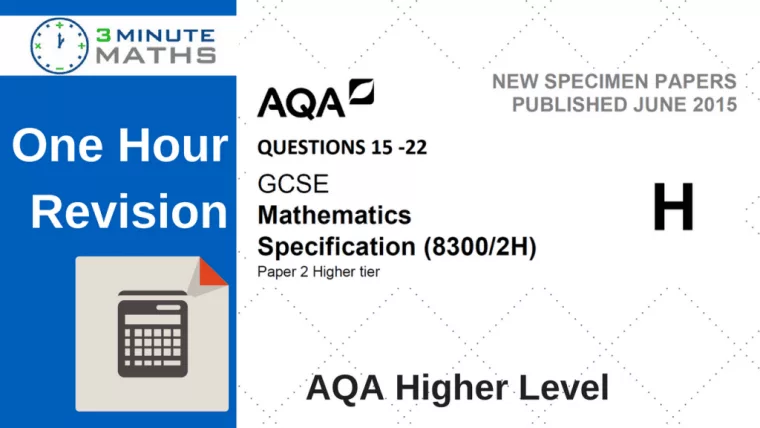 Gcse Maths Revision Aqa Higher Calculator Questions