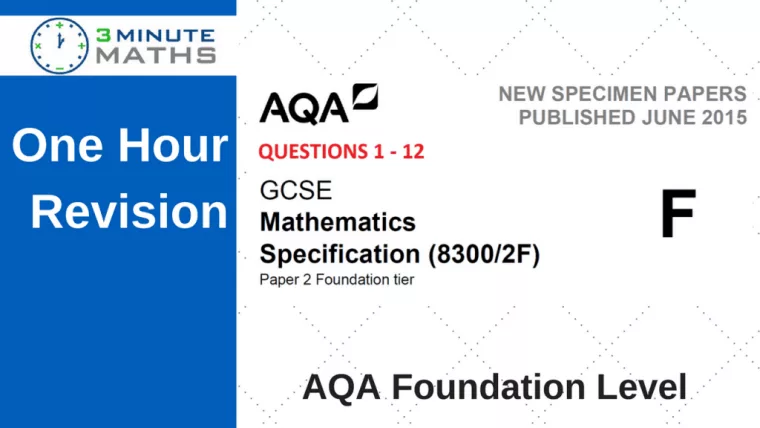 Aqa Maths Past Paper Foundation 2 With Video Solutions